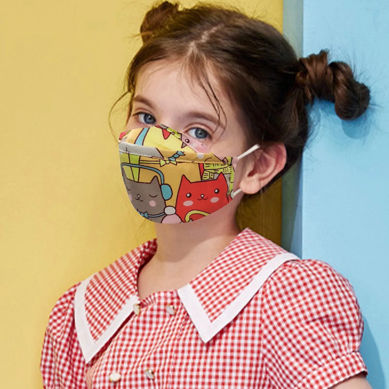 Детская маска для лица с мультяшным принтом маски защиты детская ухода за лицом