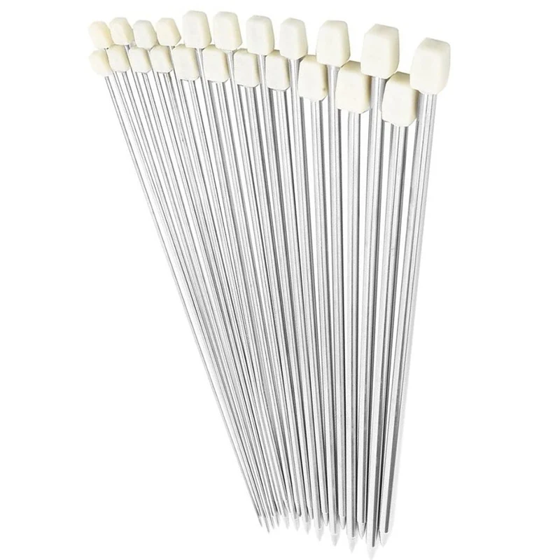 

35cm Stainless Steel Single Pointed Knitting Needles Crochet Hook Tool Craft Knitting Needles Set 2.0mm-8.0mm