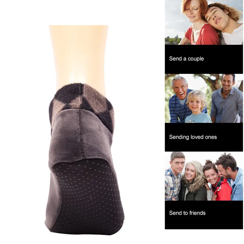 Теплые зимние носки для мужчин и женщин нескользящие домашние мягкие