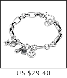 Genuine 925 Sterling Silver Jewelry Personality Six-Word Mantra Barrel Beads Silver Men Bracelet Retro Silver Jewelry