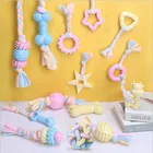 1 шт. Новая игрушка для щенков и собак, жевательный писклявый резиновый молярный игрушечный Забавный шарик для сосков для кошек, щенков, детских собак, интерактивный тренировочный продукт