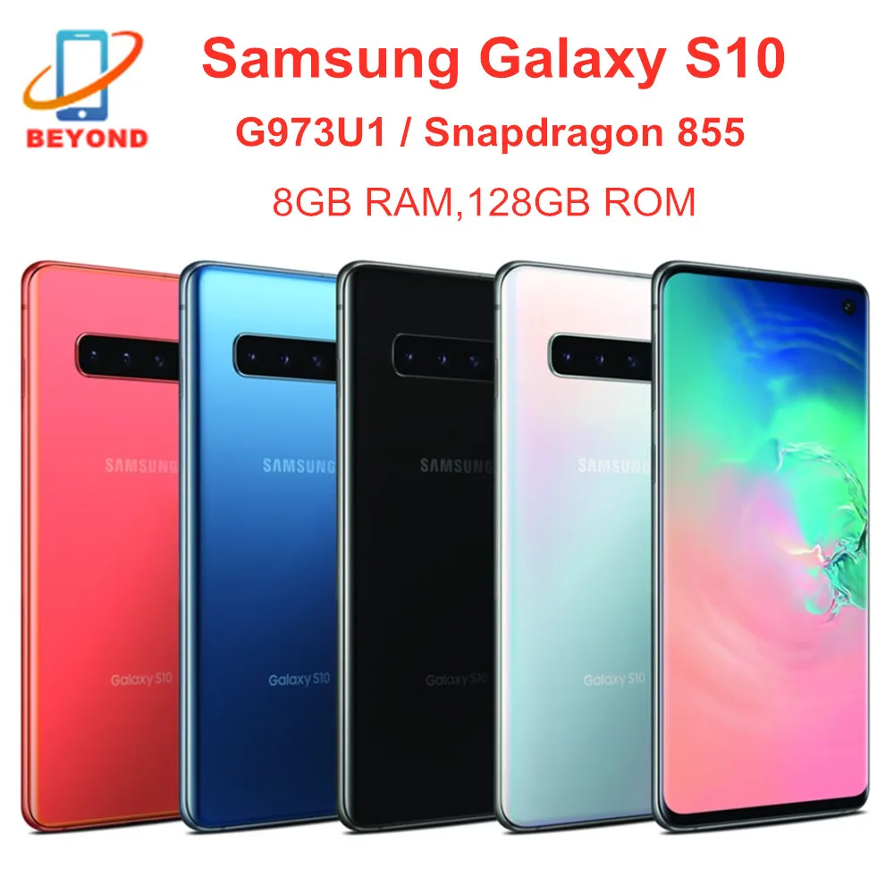 

Samsung Galaxy S10 G973U G973U1 6.1" 8GB RAM 128GB ROM Octa Core Snapdragon 855 NFC 4G LTE Original Unlocked Mobile Phone