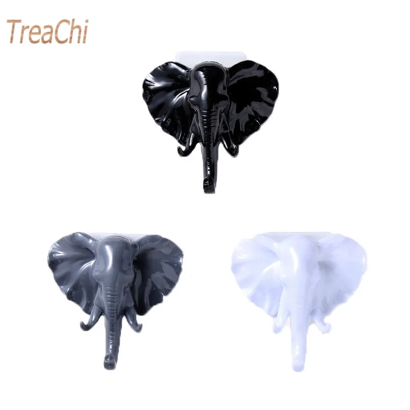 Настенные крючки с изображением головы слона вешалка для дверей ключей одежды