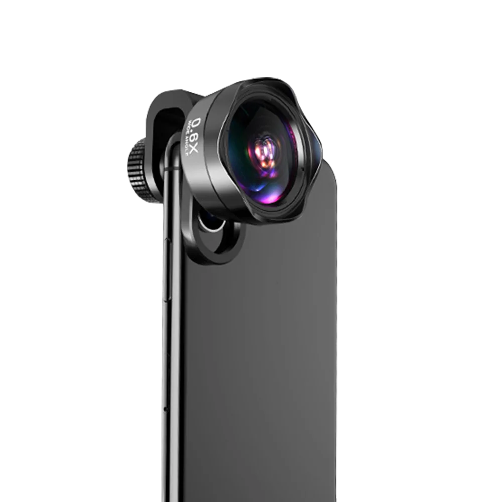 5-в-1 объектив для мобильного телефона Комплект 0.63X Широкий формат 185°Fisheye 15x макро