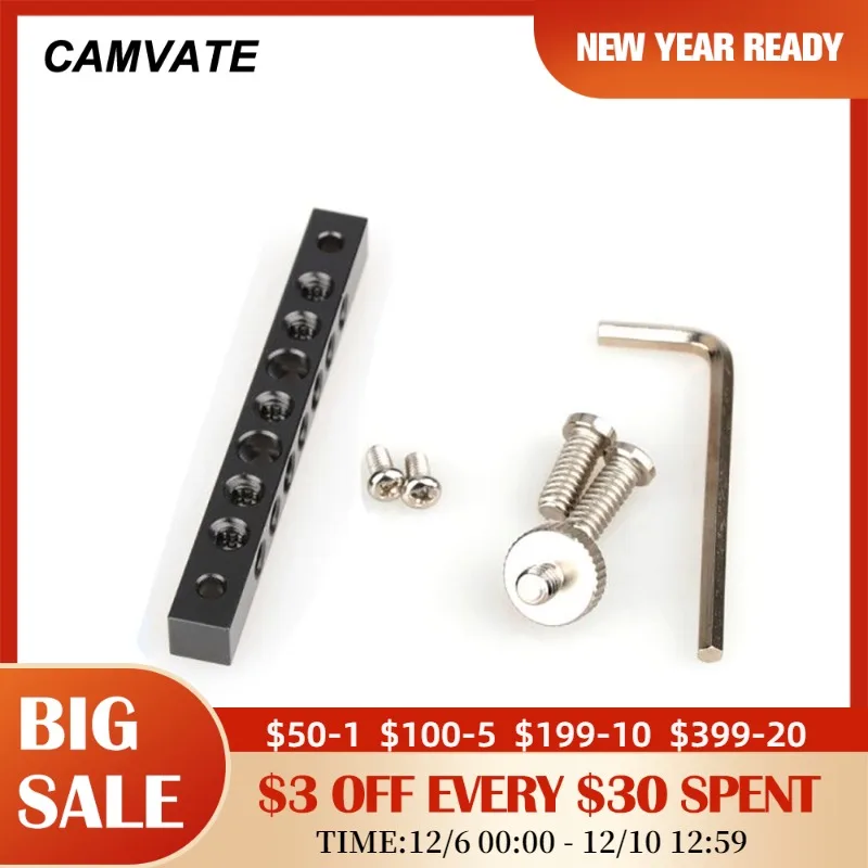 

CAMVATE Aluminum Alloy Cool Cheese Bar With 1/4" Screw Holes For LILLIPUT Monitor (FA1011,FA1013,669HB,669GL,869GL & 619AH,819AH