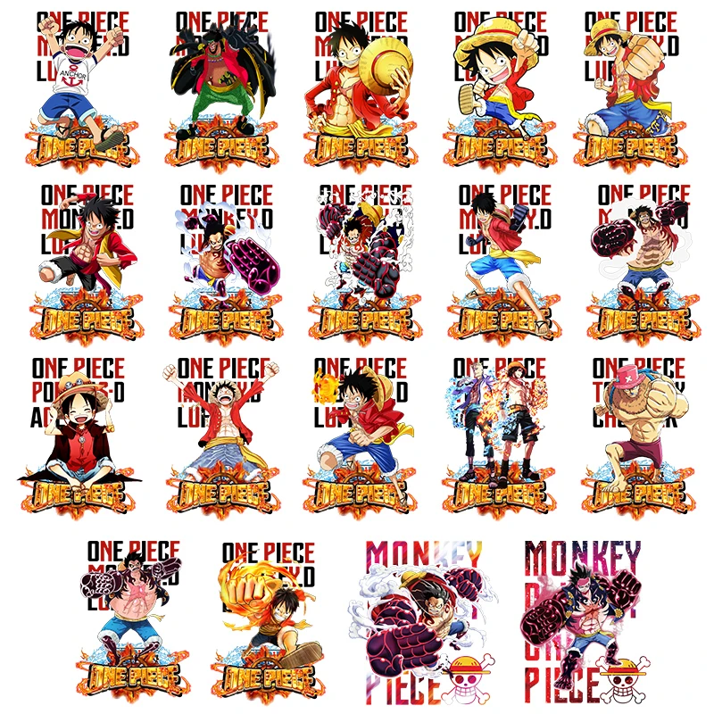 

Funny Japanese popular anime clothing T-shirt patch iron heat transfer badge pattern on boy clothes