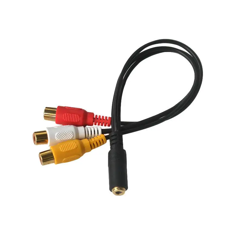 Переходник с гнезда на гнездо 3rca Аудио Видео AV/гнездо 3 5 мм разъема RCA |