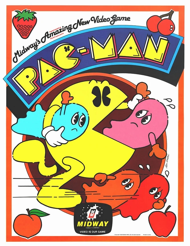 Pacman Puck Man винтажные видеоигры пропагандистский постер ретро декоративные