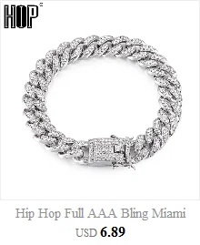 Хип хоп 8 мм Bling Iced Out AAA кубический цирконий браслет геометрический CZ камень теннис кубинская цепь браслеты для мужчин и женщин ювелирные изделия