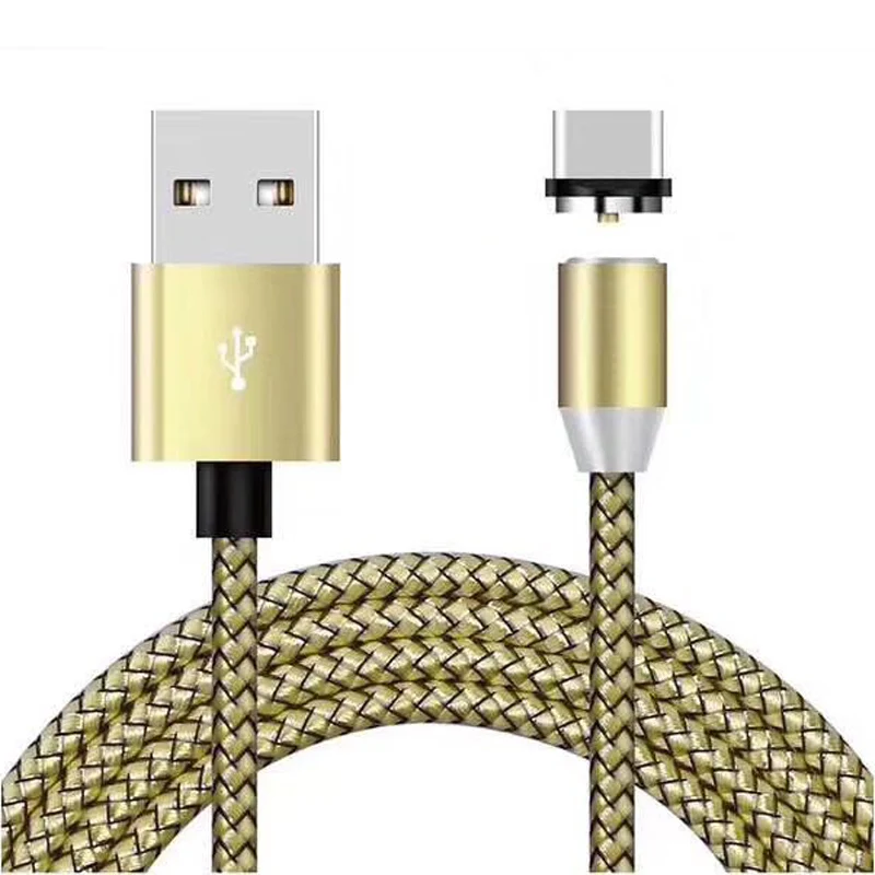 Золотой Красивый Магнитный usb-кабель для быстрой зарядки USB type C кабель магнитное зарядное устройство для зарядки данных Micro usb кабель мобильного телефона кабель USB шнур - Цвет: Золотой