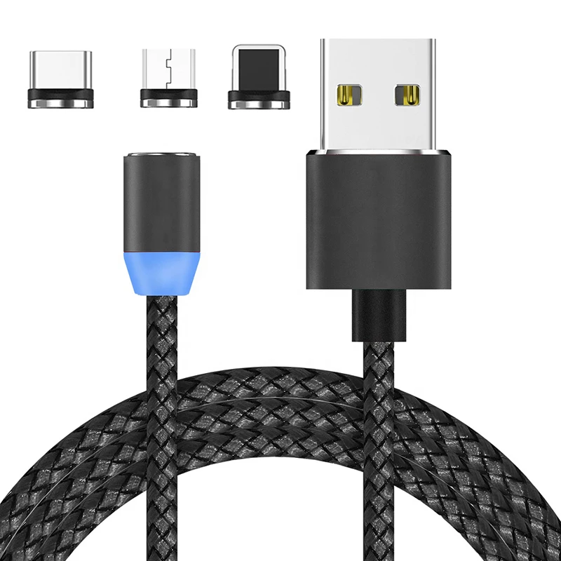 Магнитный Micro USB кабель для iPhone Samsung Android мобильный телефон Type C быстрой зарядки