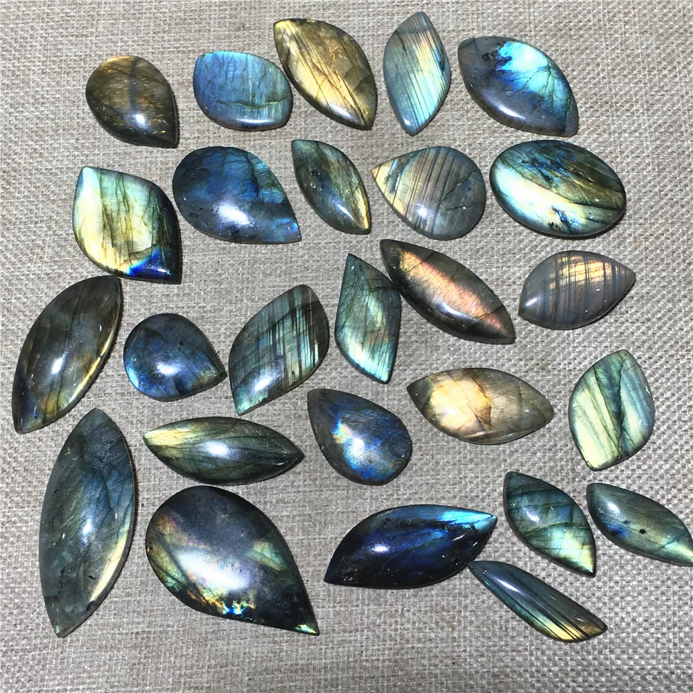 

Pendant Natural Labradorite Original Leaf Shape Polished Healing Energy Stone Increase Charm Unisex Jewelry DIY Gift