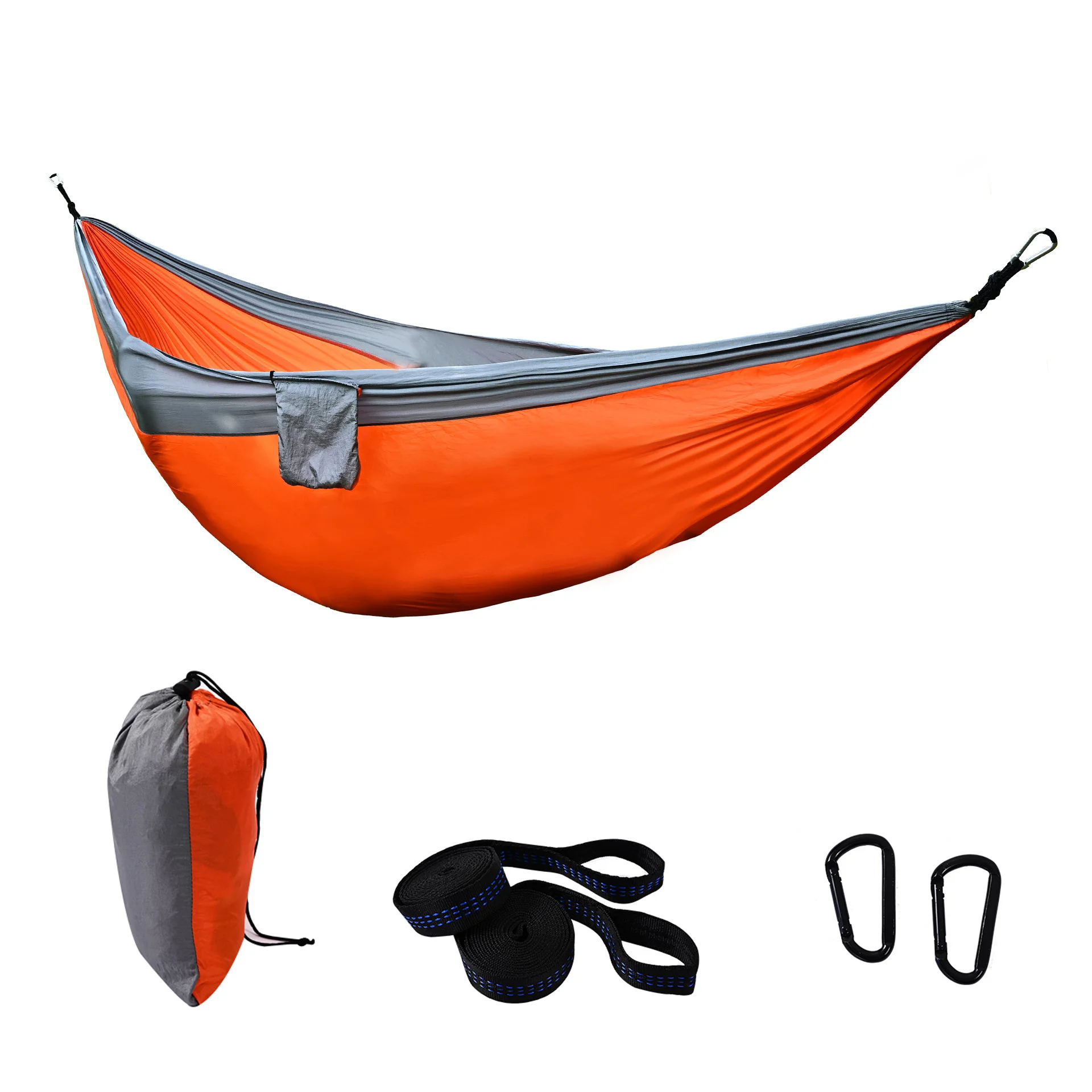 Гамак для кемпинга на открытом воздухе, гамак из парашютной ткани 210t Nisi, Спиннинг-гамак, серый оранжевый гамак