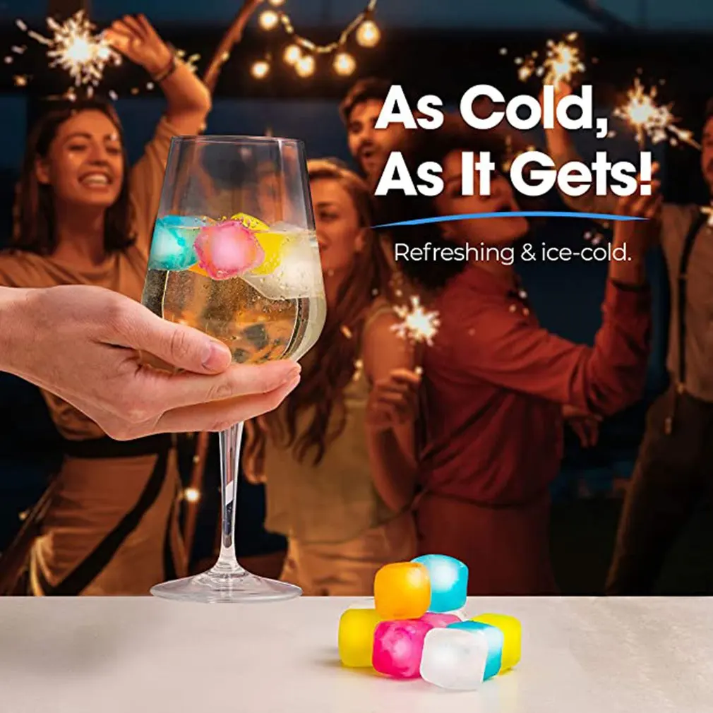 Разноцветные пластиковые многоразовые кубики льда 10 шт. не разбавляющийся