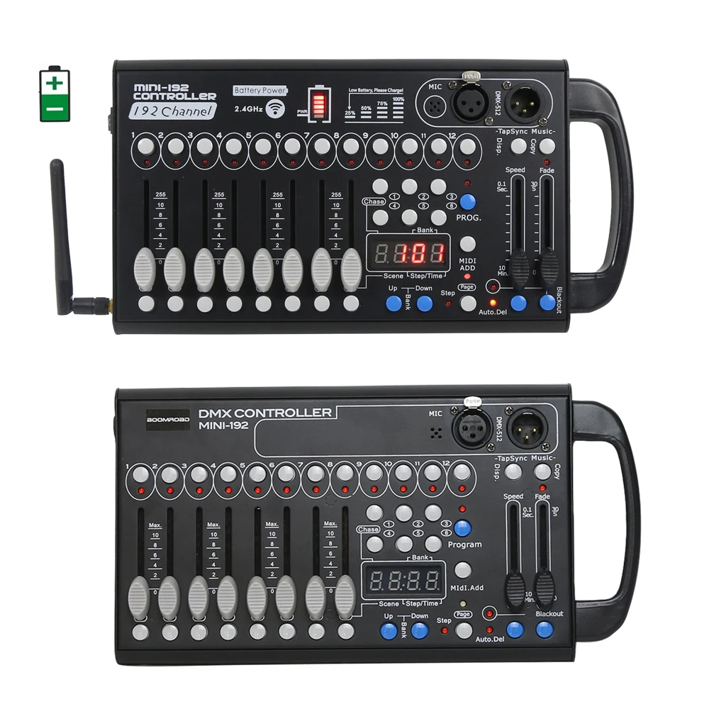 Питание от аккумулятора 192 DMX 512 сценический DJ светильник контроллер вечерние для
