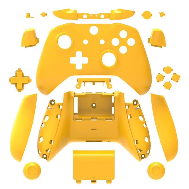 Yellow OOTDTY оболочка для Xbox One тонкая Замена Полный корпус и кнопки мод комплект матовый чехол - Цвет: Yellow