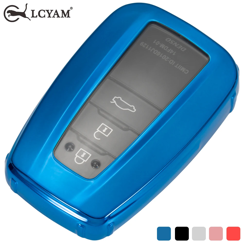 

Toyota Camry Key Remote Fob Case Cover Smooth TPU Full Protective for 2018 2019 2020 Corolla Rav4 XLE Hybrid XSE Avalon