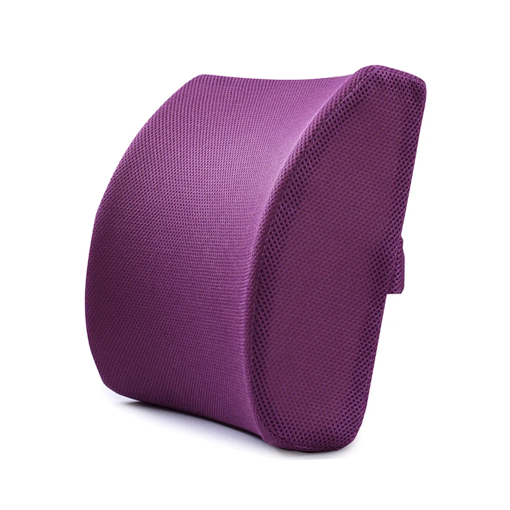 Net Purple Всплеск памяти подушка нижняя подушка для поддержки спины Мягкая дышащая Талия Подушка для путешествий стул для дома офиса снимает боль - Название цвета: Net Purple