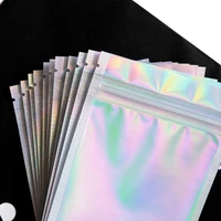 10 pieces holographic resealable bags 4 x 6 foil pouch ziplock bags for cigar