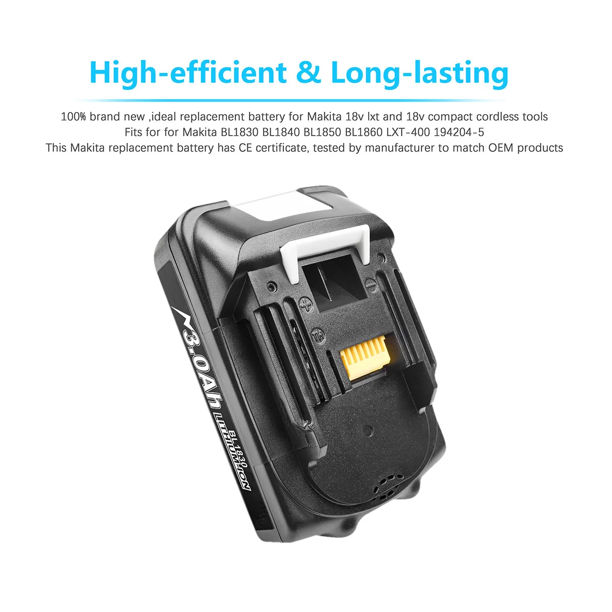 Литий-ионная аккумуляторная батарея Powtree BL1860 18 в 6000 мАч для Makita аккумулятор BL1840
