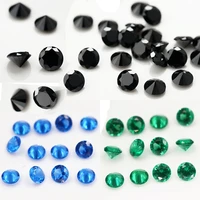 size 13mm round cut green black sea blue color nano synthetic gems stone for jewelry