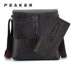 Мужская сумка на плечо Peaker с тиснением под аллигатора, мужская сумка для телефона, мужская сумка для мужа, кожаная водонепроницаемая сумка-мессенджер