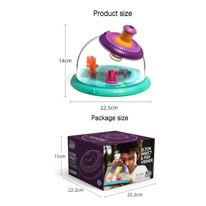 

Plastic Science Canned Insect Observation Bucket Multifunctional Experimental Biological Bucket Toys Kids Learning Toys Gift