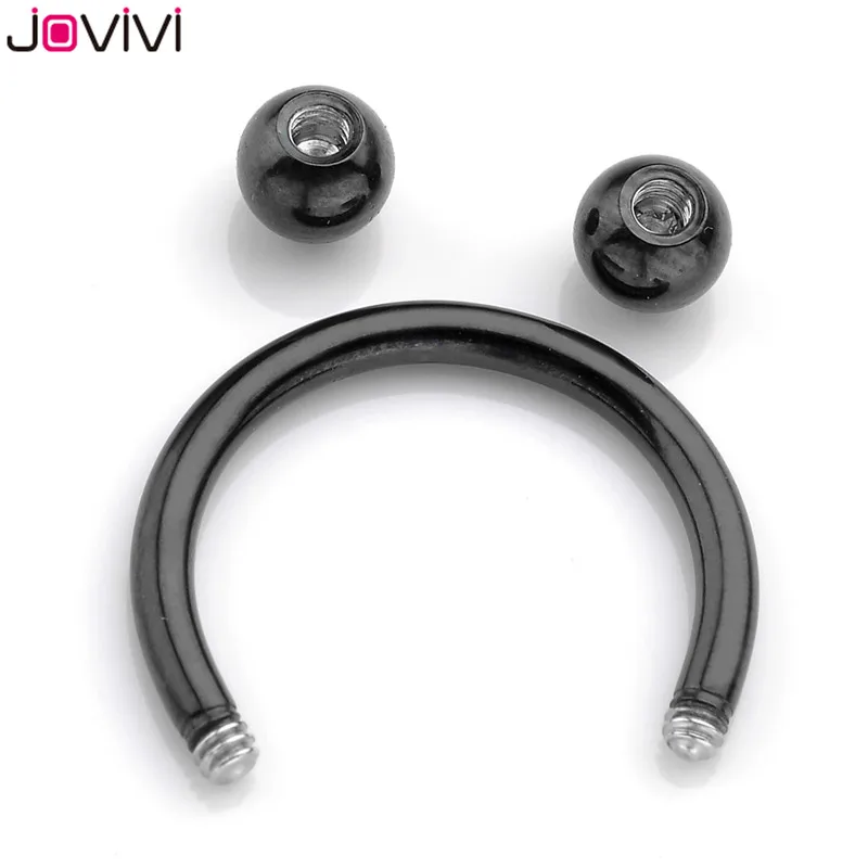 Jovivi 2шт 14Ga(1,6 мм) пленочное кольцо с жемчужинами CBR кольцо кольца для носа штанга тело шпильки пирсинг ювелирные изделия серебро/золото/Радуга