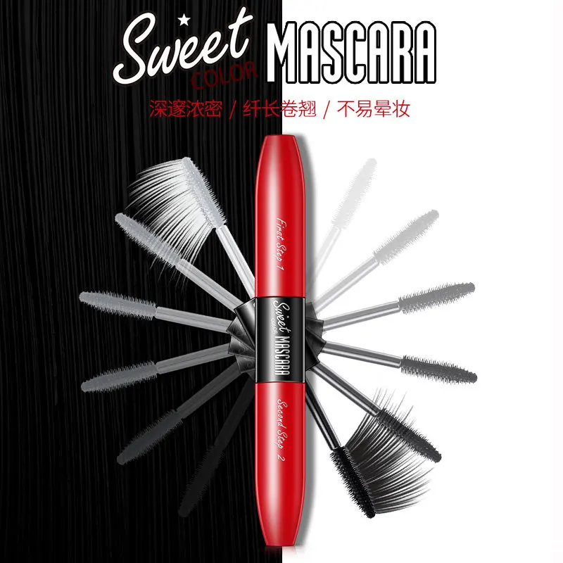 

Free Curling Double-Headed Mascara Cream Deep Thick Long Curling Not Easy to Smudge Makeup Mascara Cream