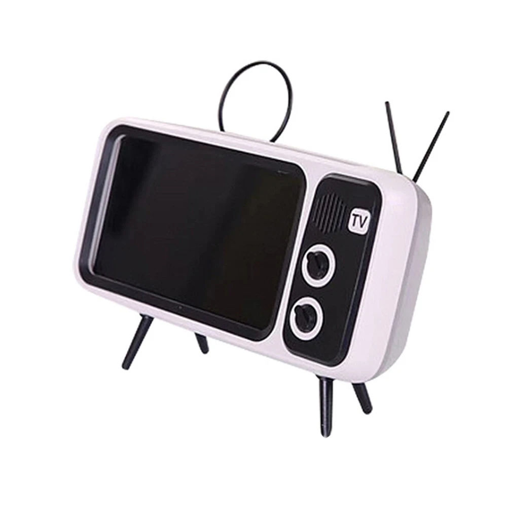 Ретро ТВ мини портативный бас-Колонка Bluetooth держатель мобильного телефона динамик ретро фоторамка держатель телефона Подставка для подарка