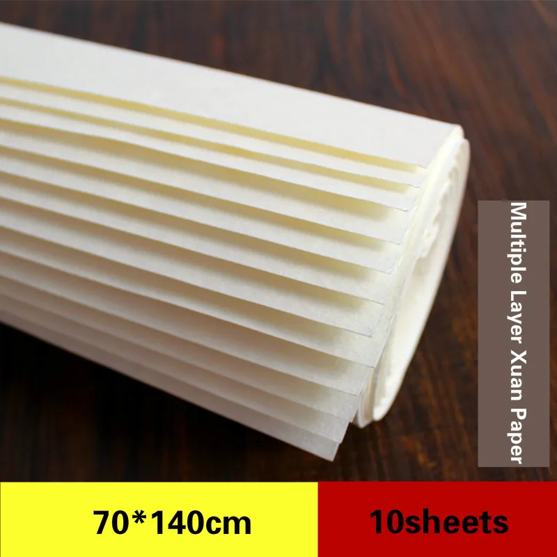 Special Multiple Layer Xuan Paper for Landscape Painting Calligraphy Creation 10sheet Thicken 2/3 Layers Chinese Raw Xuan Paper