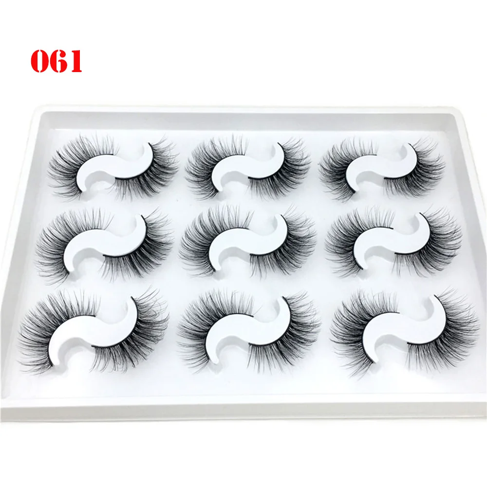 Новинка 9 пар норковые накладные ресницы 6D мягкие натуральные Толстые Накладные