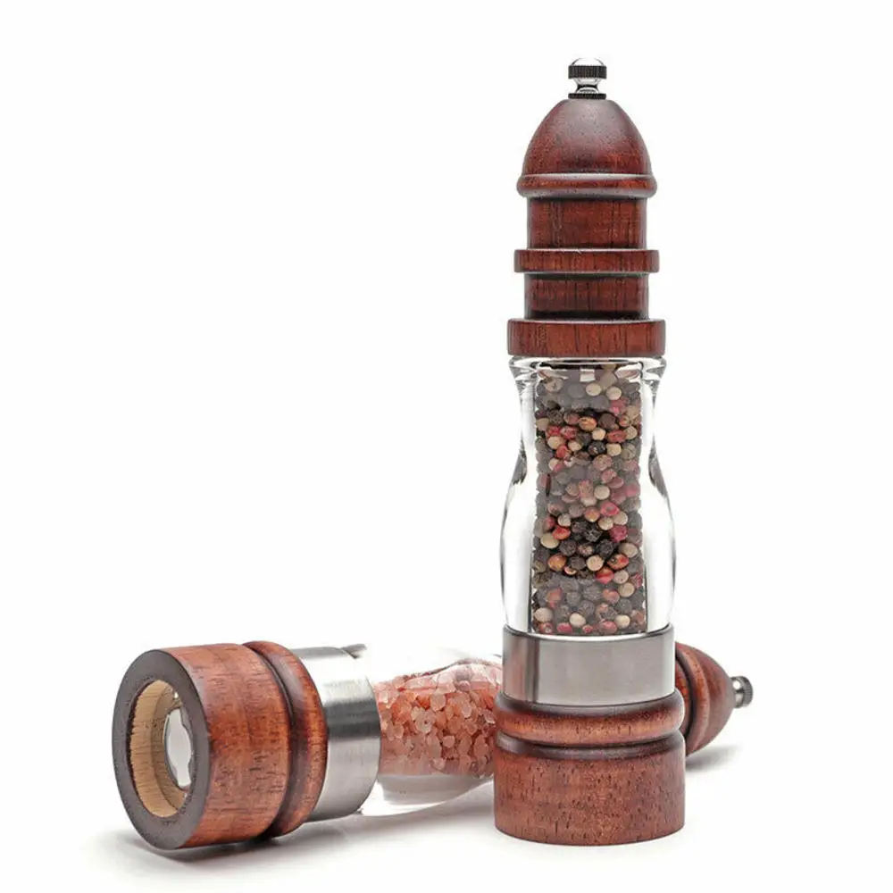 

Manual Pepper Grinder Salt And Pepper Mill Multi-purpose Cruet Kitchen Tool Wooden Adjustable Ceramic Spice Grinder Kitchen Tool