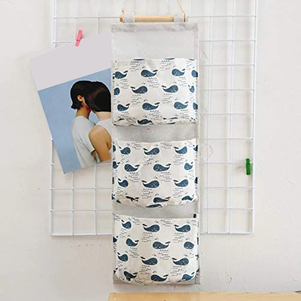 

3 Pcs Wall Hanging Storage Bag,over the Door Organizer,Hanging Pocket(with 3 Pockets),for Bedroom,Bathroom,Kitchen
