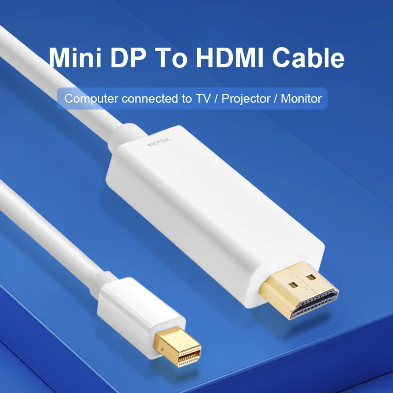 Bkscy Mini DP к HDMI корпусу Display Port К кабелю для ноутбука MacBook Air Pro подключенному большому