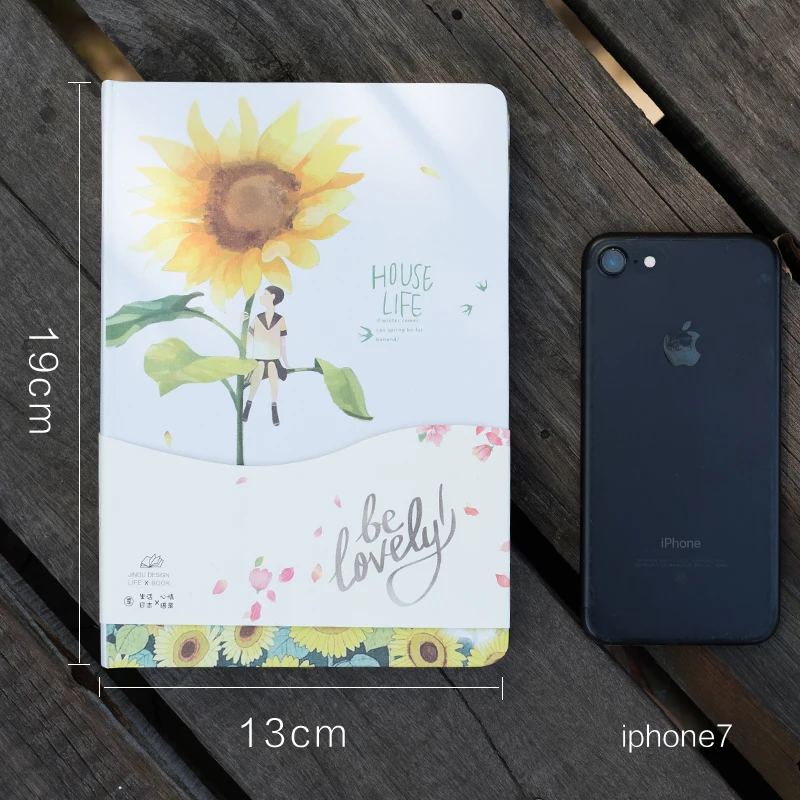 Новый креативный маленький свежий цветочный блокнот с иллюстрациями