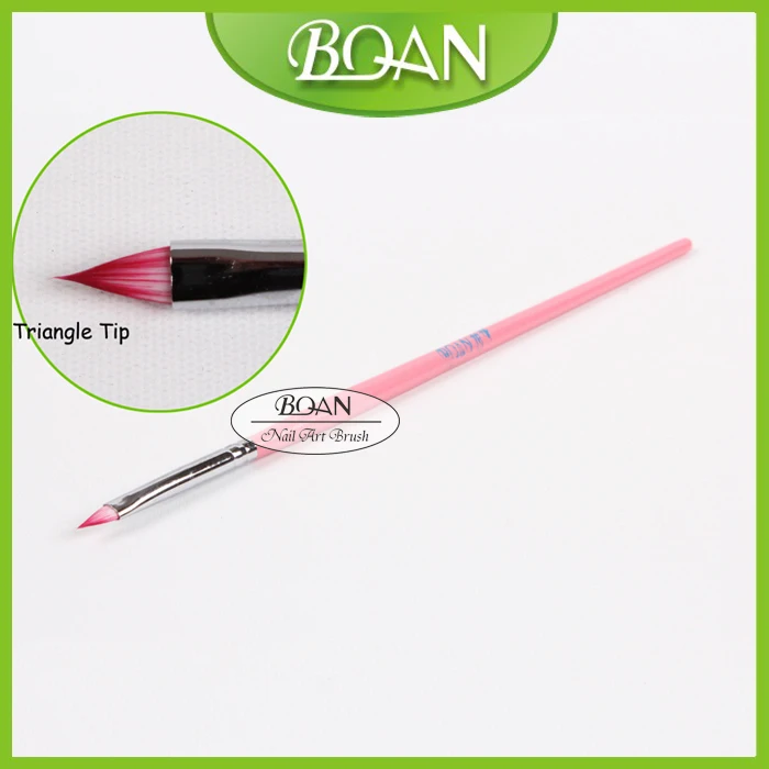 

Wood Handle Triangle Shaped 0.8cm Kolinsky Hair Acrylic Nail Brushes Gel Tools Art Painting Drawing Brush 7.2" For 3D Sculpture