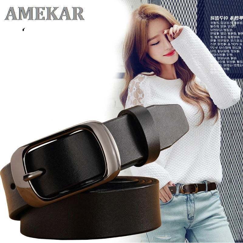 

Fashion Retro Women Belt Belts For Women Female Lady Metal Leather Double Buckle Waist Belt Waistband High Quality