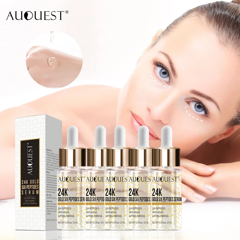 Сыворотка для лица с гиалуроновой кислотой 24 К золота увлажнение сужение пор