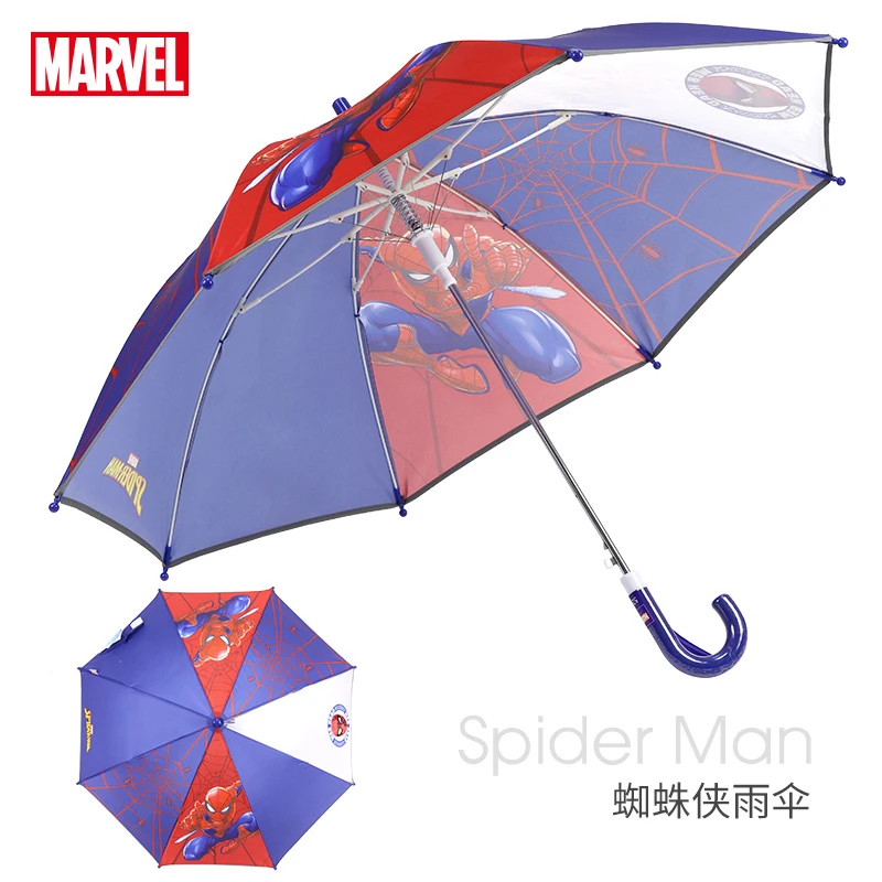 Disney Children Umbrella for Boy Spiderman Cartoon Long Handle Kids Children's Tools Rain Parasol |
