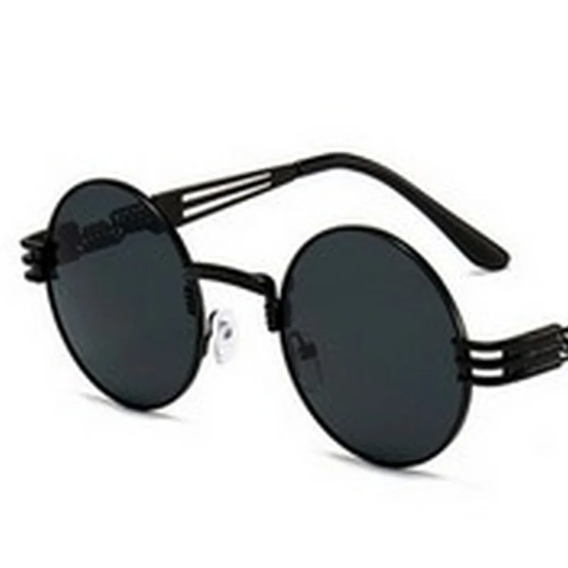 

Солнцезащитные очки в стиле стимпанк для мужчин и женщин, персонализированные солнечные аксессуары в круглой оправе, в европейском и амери...