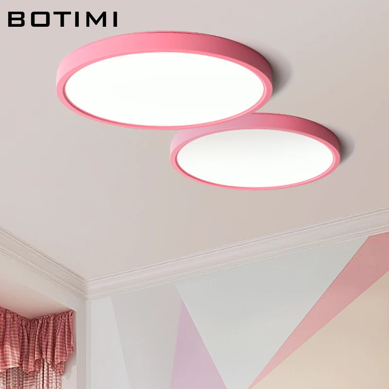 Тонкие светодиодные потолочные светильники BOTIMI с металлическим круглым