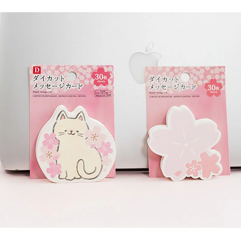 Креативная Милая вишневая серия бумага для заметок котов Kawaii блокнот наклейки