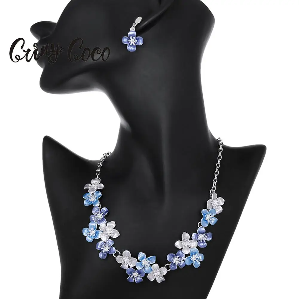 Трендовые ожерелья Cring Coco с цветами для свадебной вечеринки подарочные украшения