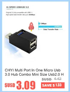 CHYI с несколькими usb-портами концентратор 2,0 4 порта Высокоскоростной USB hab сплиттер алюминиевый литой адаптер мини Компьютерные аксессуары для смартфона