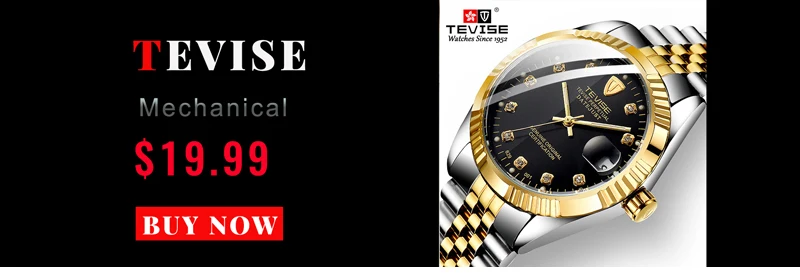 Tevise Top Brand Luxury Men Mechanical Watches Automatic waterproof Stainless Steel Men Wristwatches Relogio Masculino