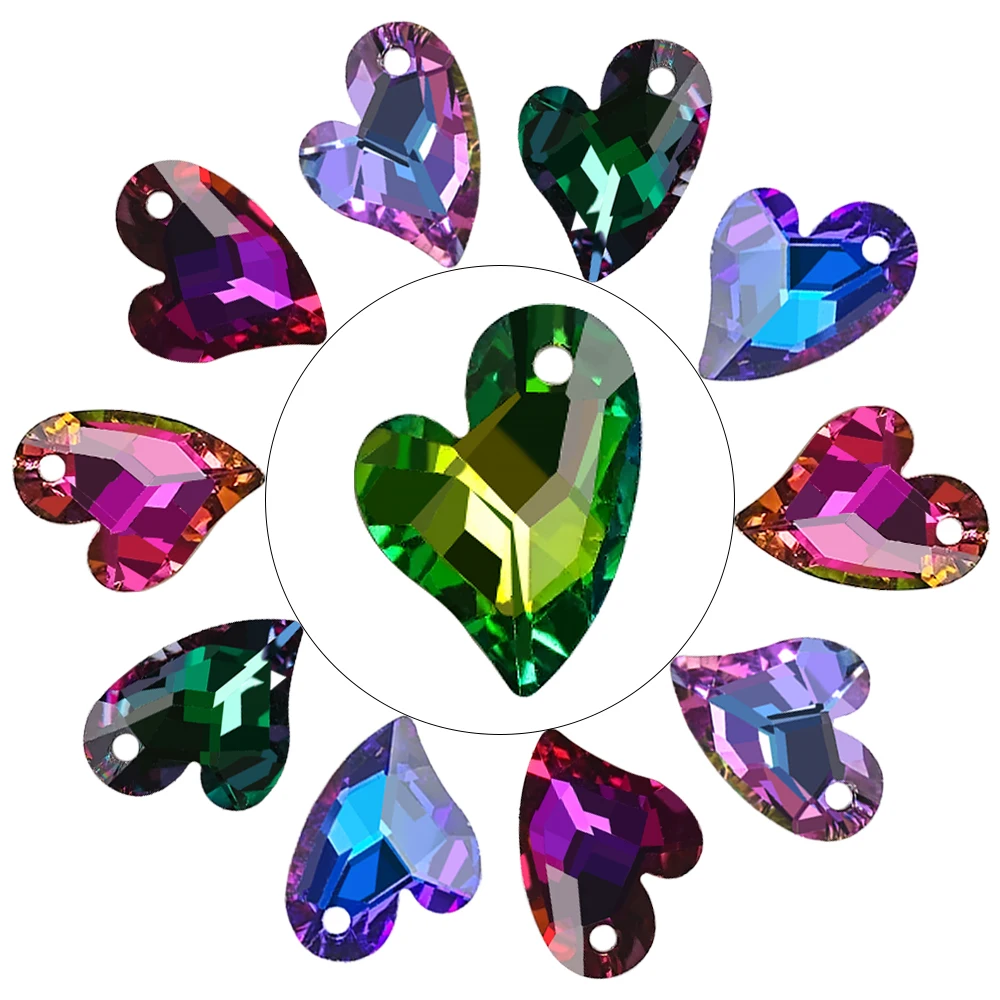 20 шт. стеклянные подвески в форме сердца 17 мм|Бусины| |