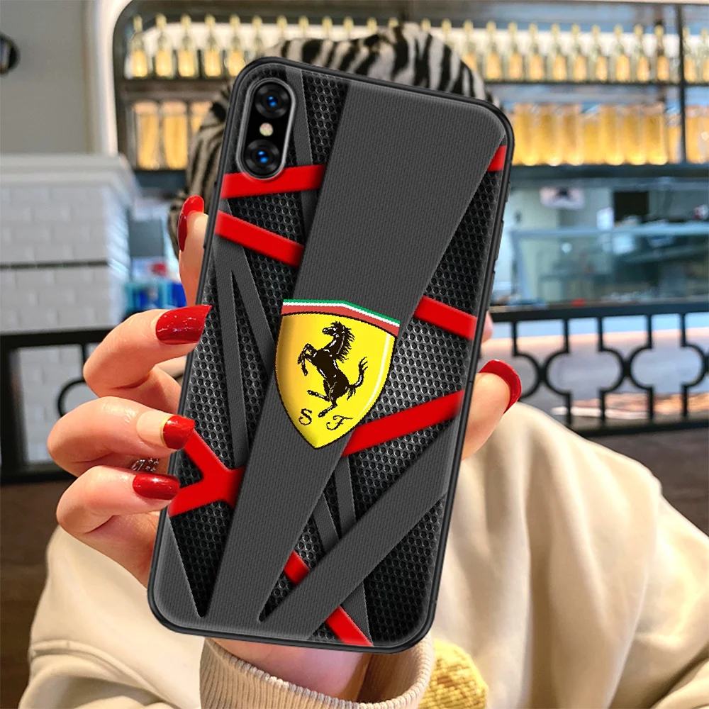 

Ferrari Car Sport Phone Case Cover Hull For iphone 5 5s se 2 6 6s 7 8 12 mini plus X XS XR 11 PRO MAX black trend Etui painting