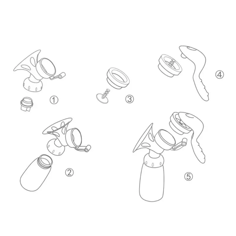 

Handy Manual Breast Pump Powerful Baby Nipple Suction Feeding Milk Bottles for Travel
