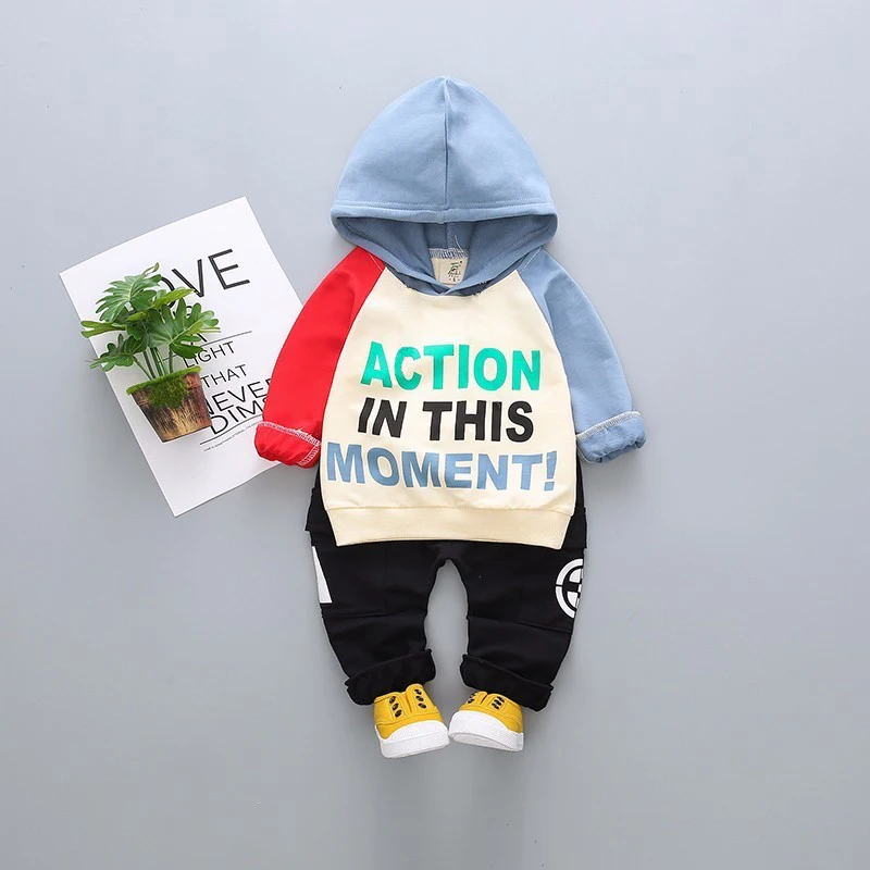 Весенне-Осенняя детская одежда для отдыха Куртка с капюшоном и надписью